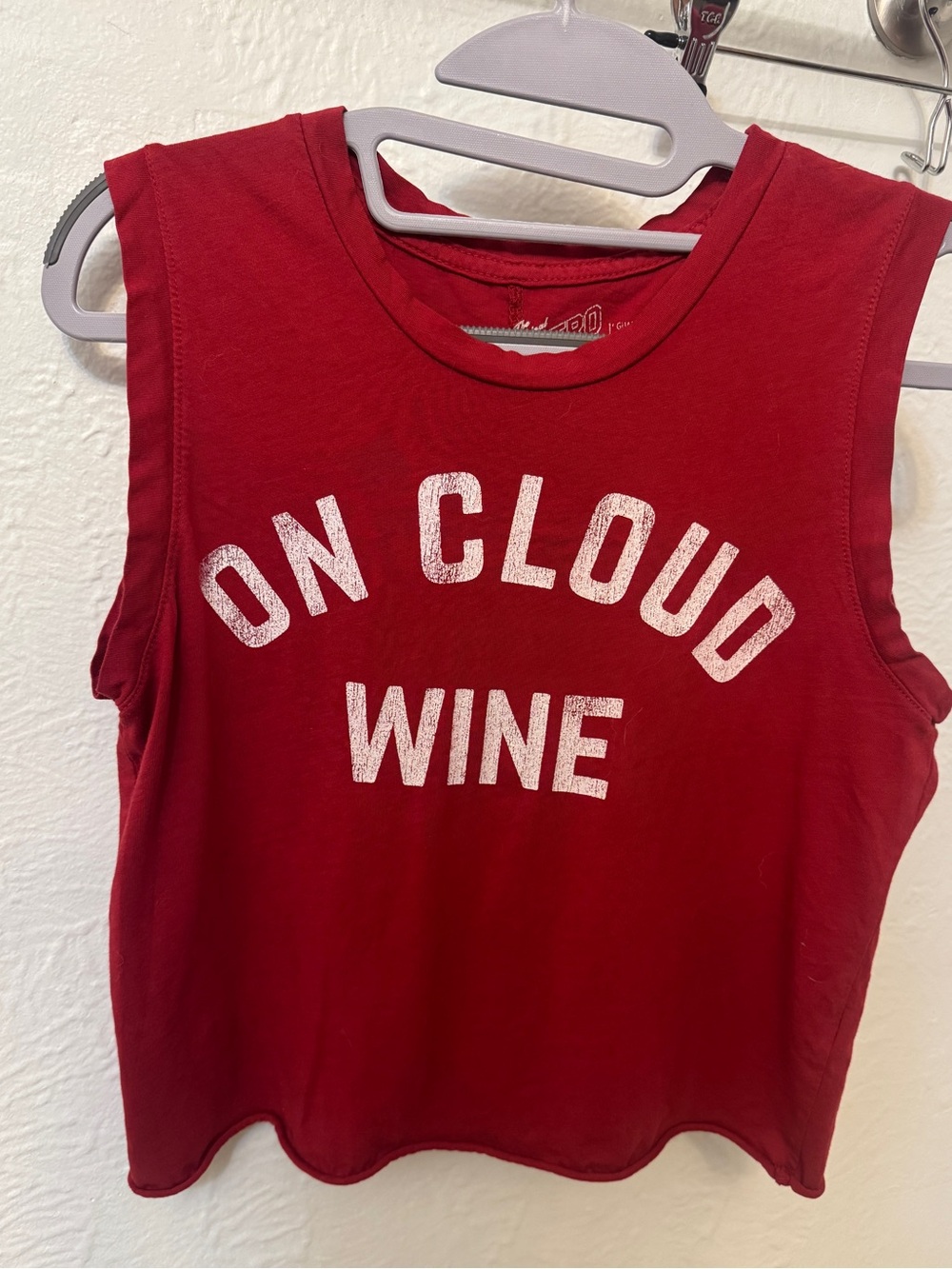 The Original Retro Brand 'On Cloud Wine' Crop Tank